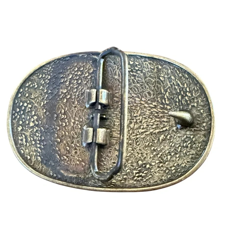 Vintage Horse Motif Belt Buckle Western Twisted Rope Equestrian Boho Rustic - Picture 5 of 9